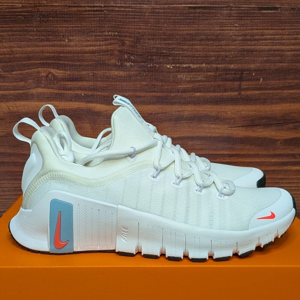 Nike Free Metcon 6 Women's size 9 White Denim Turquoise Gym Shoes FJ7126-102
